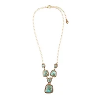 Earth and Sky Bronze Turquoise Necklace
