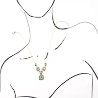 Earth and Sky Bronze Turquoise Necklace