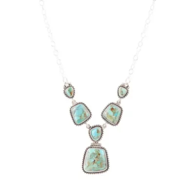 Earth and Sky Turquoise and Sterling Silver Necklace