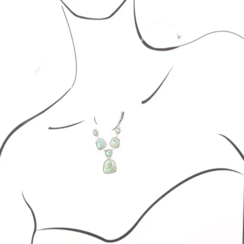 Earth and Sky Turquoise and Sterling Silver Necklace