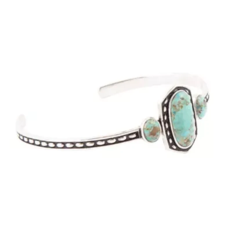 Shielded Turquoise and Sterling Silver Cuff Bracelet