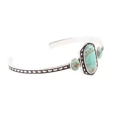 Shielded Turquoise and Sterling Silver Cuff Bracelet