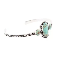 Shielded Turquoise and Sterling Silver Cuff Bracelet