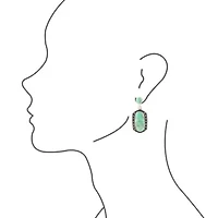 Shielded Lime Turquoise and Sterling Silver Earrings