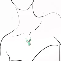 Shielded Lime Turquoise and Sterling SIlver Necklace