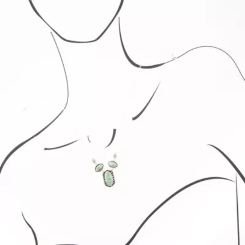 Shielded Turquoise and Sterling Silver Necklace