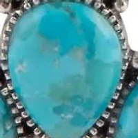Squash Blossom Statement Blue Turquoise and Silver Necklace