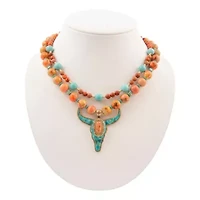 Longhorn Blue Turquoise Golden Necklace