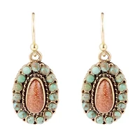 Little Sedona Turquoise and Goldstone Earrings