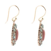 Little Sedona Turquoise and Goldstone Earrings