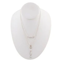 White Howlite and Sterling Silver Anchored To You Necklace