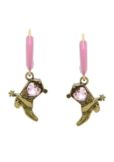 Cowboy Boot Huggie Earrings