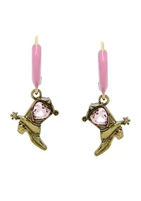 Cowboy Boot Huggie Earrings