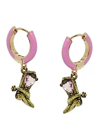 Cowboy Boot Huggie Earrings