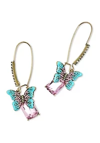 Boho Butterfly Gem Dangle Earrings