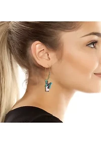 Boho Butterfly Gem Dangle Earrings