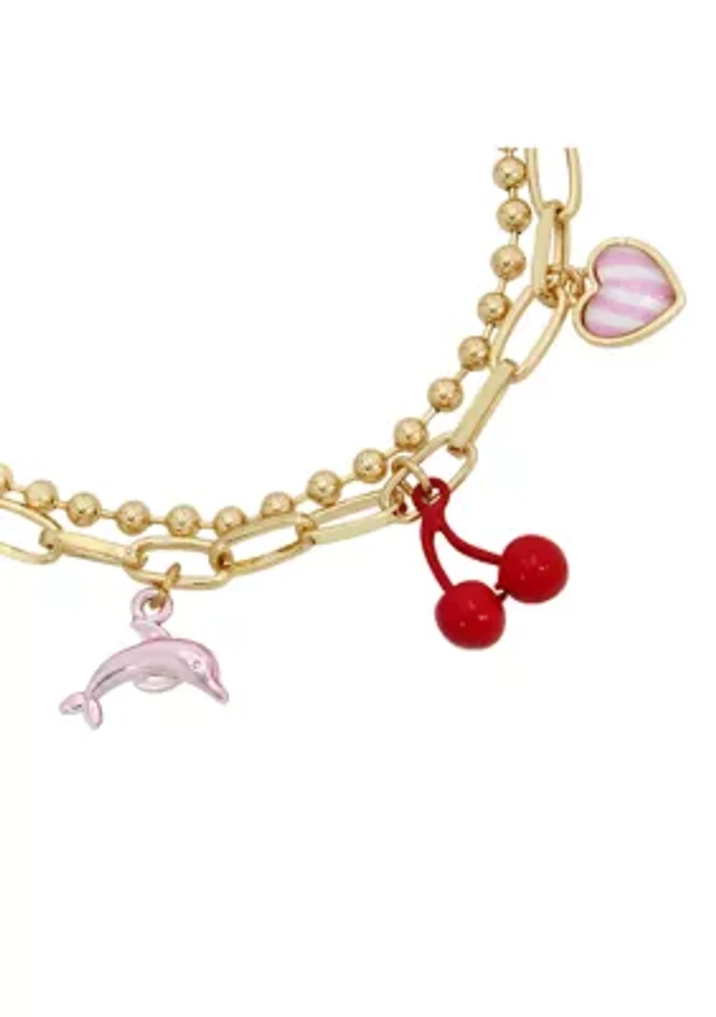 Dolphin Charm Stretch Bracelet