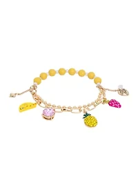 Pineapple Charm Stretch Bracelet