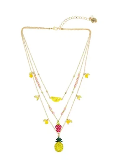 Fruit Charm Layered Necklace