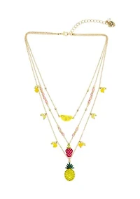 Fruit Charm Layered Necklace