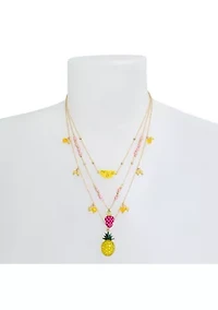 Fruit Charm Layered Necklace