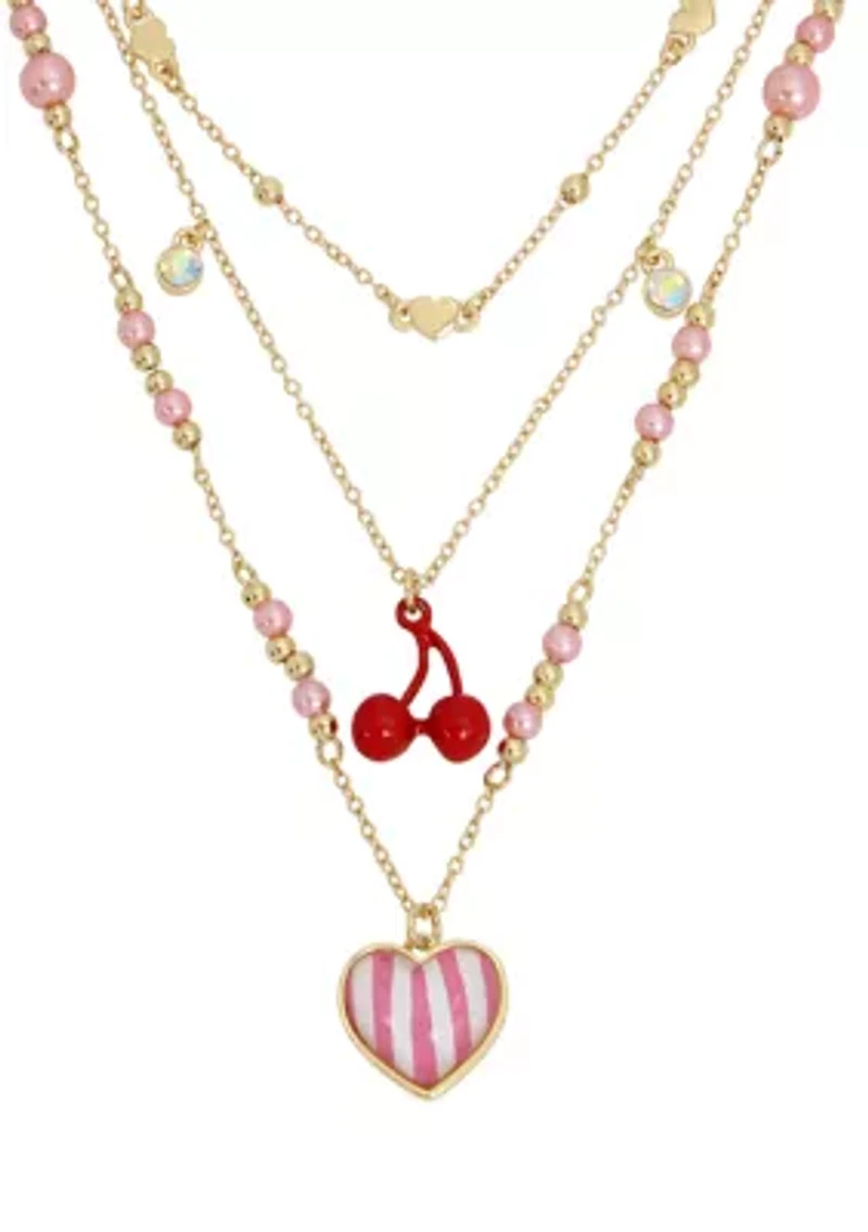 Heart Charm Layered Necklace