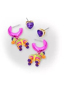 Piñata Charm Huggie Earring Set