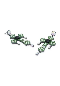 Cross Statement Drop Earrings