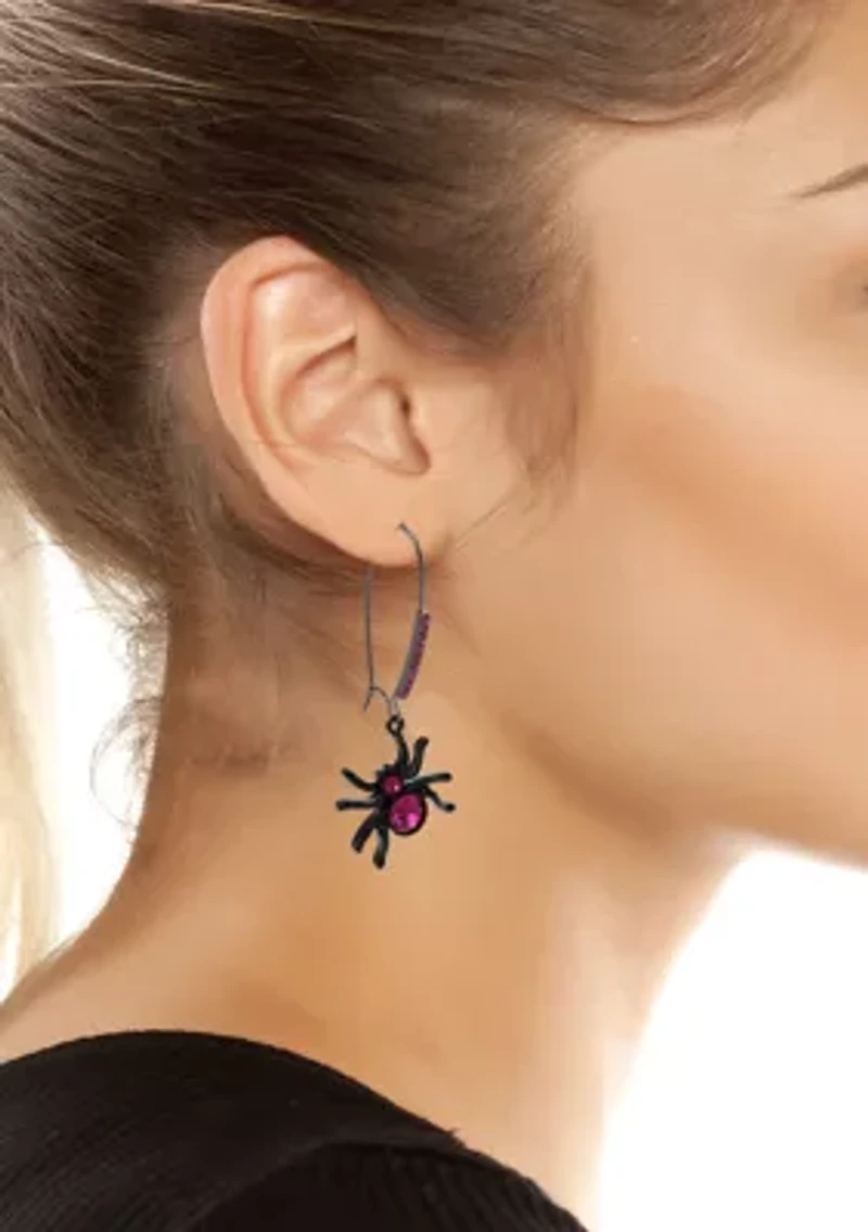 Spider Web Mismatch Dangle Earrings