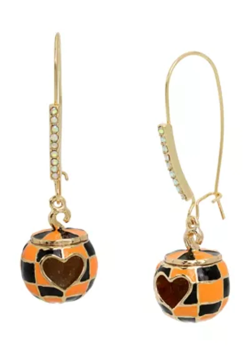 Pumpkin Dangle Earrings