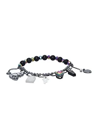 Ghost Charm Stretch Bracelet