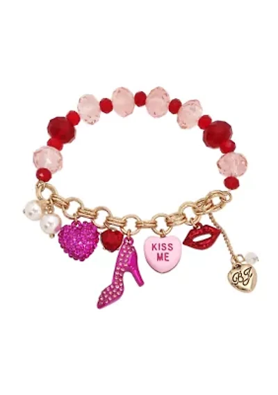 Sweetheart Charm Stretch Bracelet