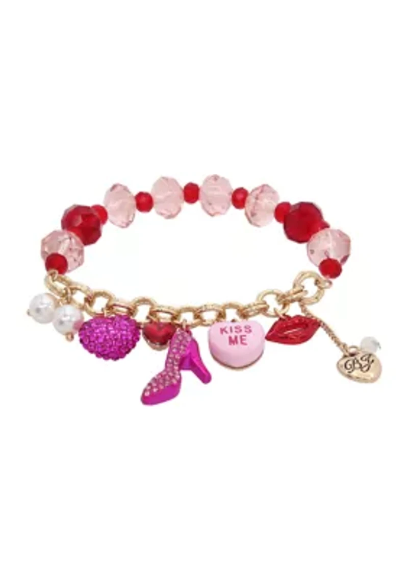 Sweetheart Charm Stretch Bracelet