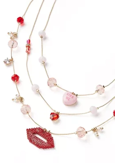 Sweetheart Lips Layered Necklace