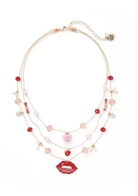 Sweetheart Lips Layered Necklace