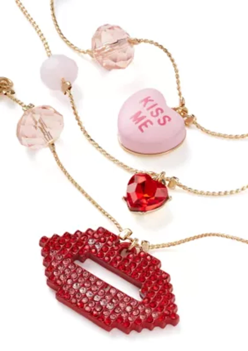 Sweetheart Lips Layered Necklace