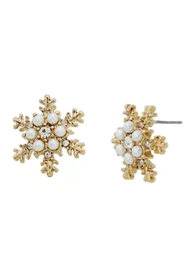 Snowflake Stud Earrings