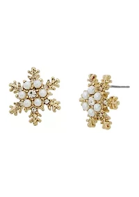 Snowflake Stud Earrings