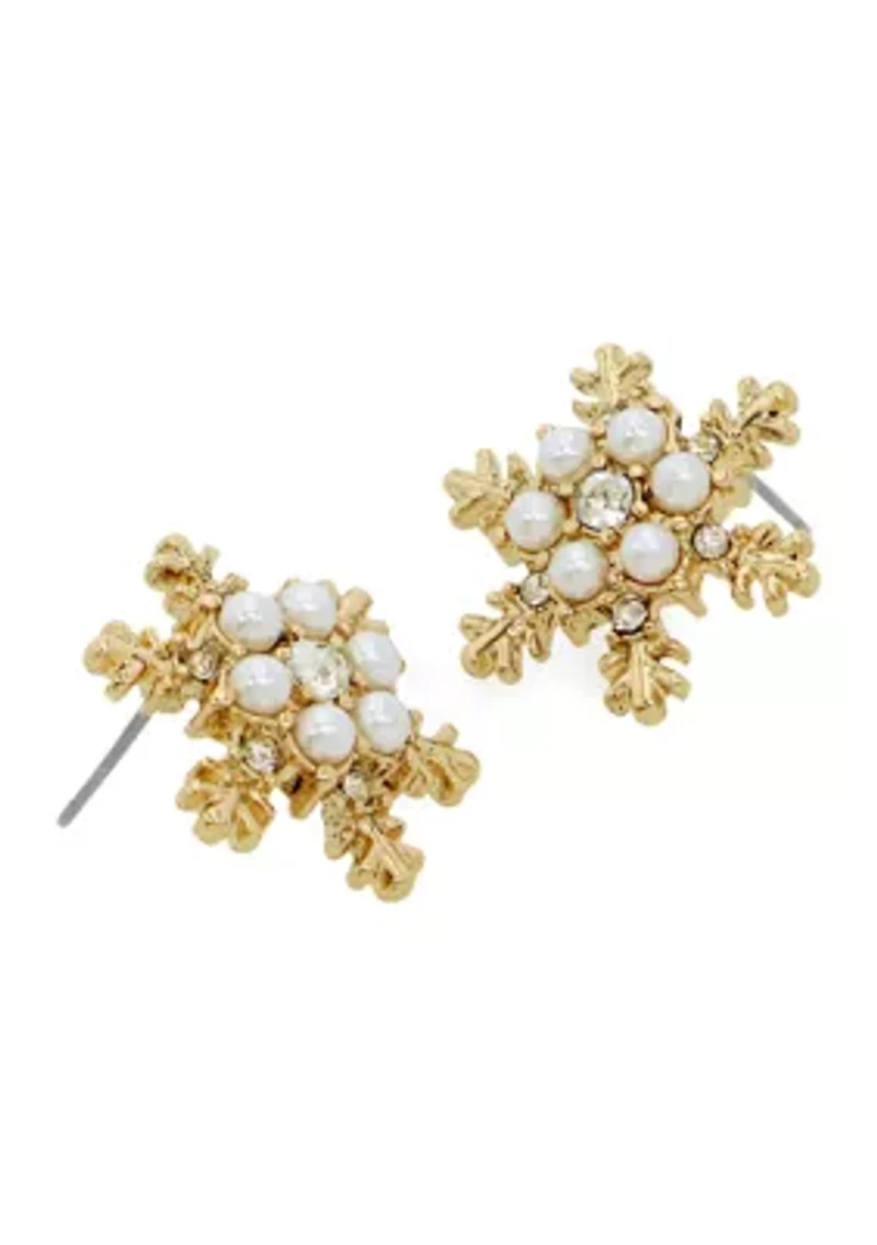 Snowflake Stud Earrings