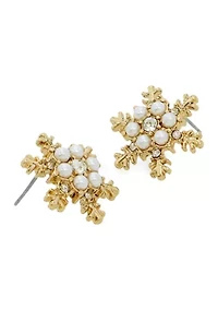 Snowflake Stud Earrings