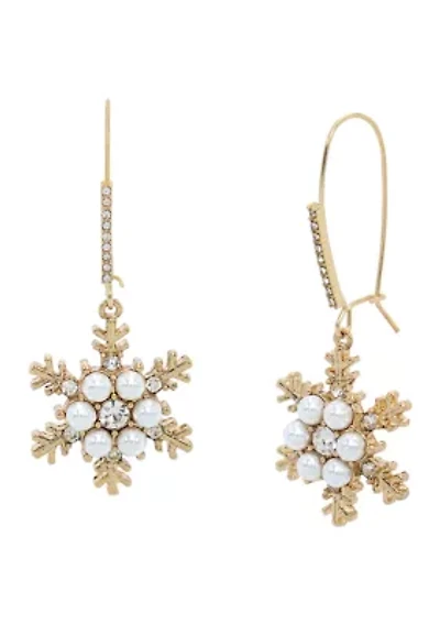 Snowflake Dangle Earrings