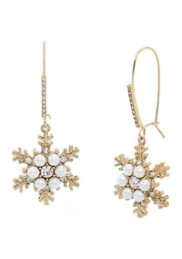 Snowflake Dangle Earrings