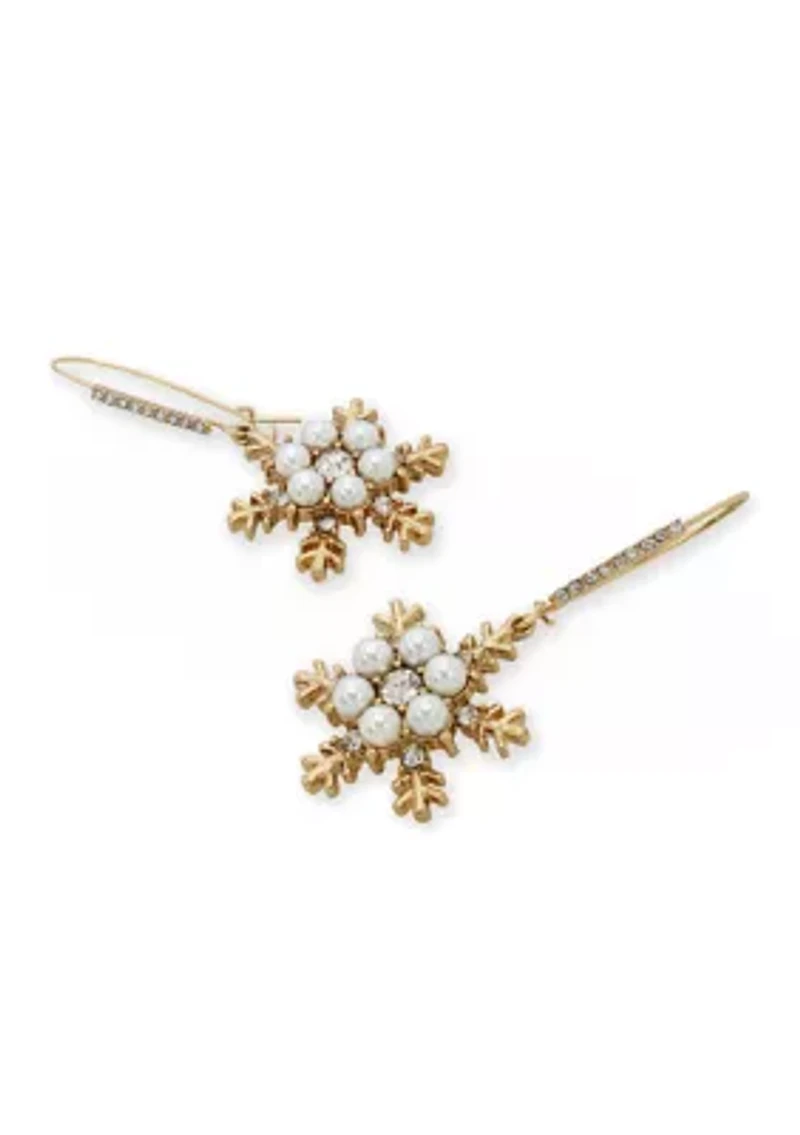 Snowflake Dangle Earrings