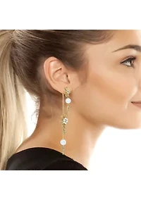 Snowflake Linear Jacket Earrings