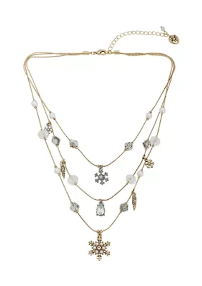 Snowflake Layered Necklace