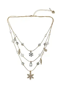 Snowflake Layered Necklace