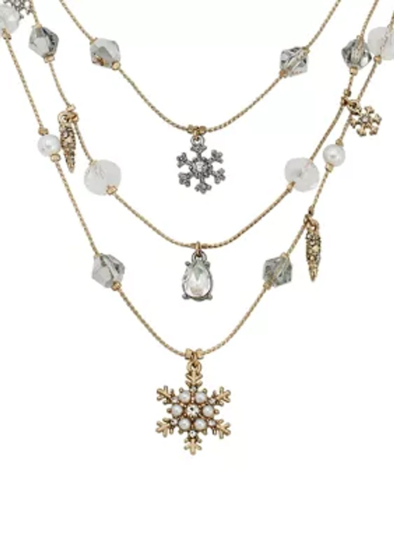 Snowflake Layered Necklace