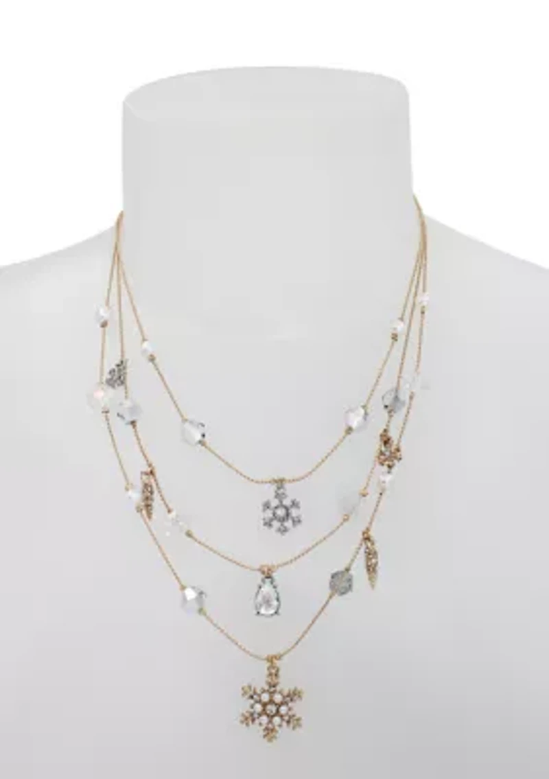 Snowflake Layered Necklace