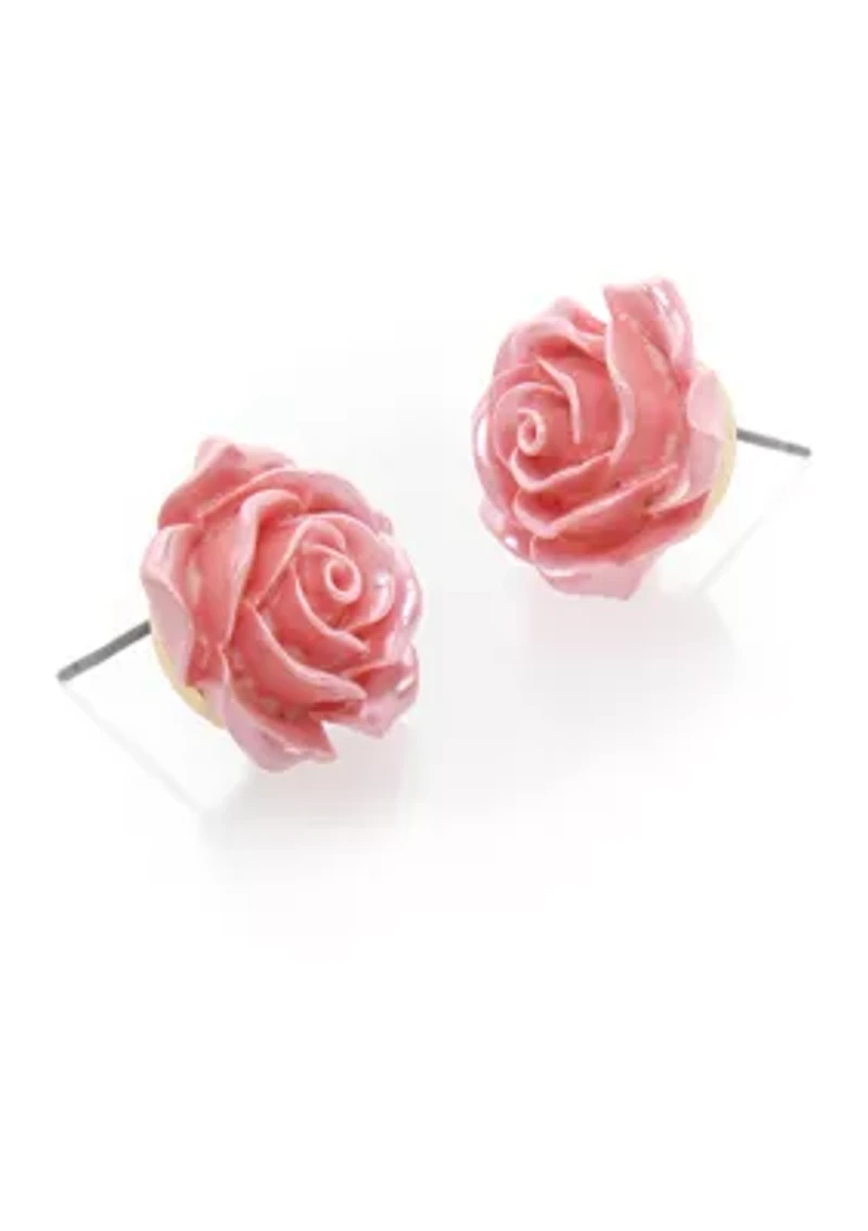 Sweetheart Rose Stud Earrings