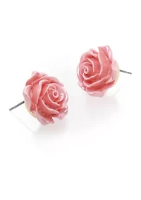 Sweetheart Rose Stud Earrings